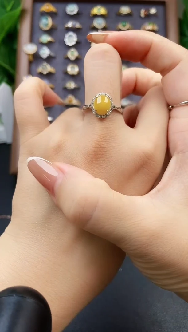 银S925镶嵌戒指翡翠12