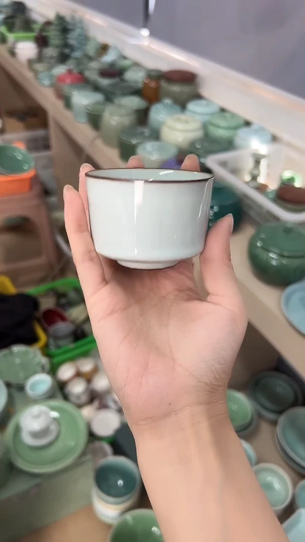 龙泉云间青瓷小米茶器