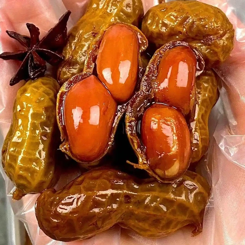 黑鸭味带壳卤煮花生卤汁卤花生卤水花生零食宵夜真空包装开袋即食