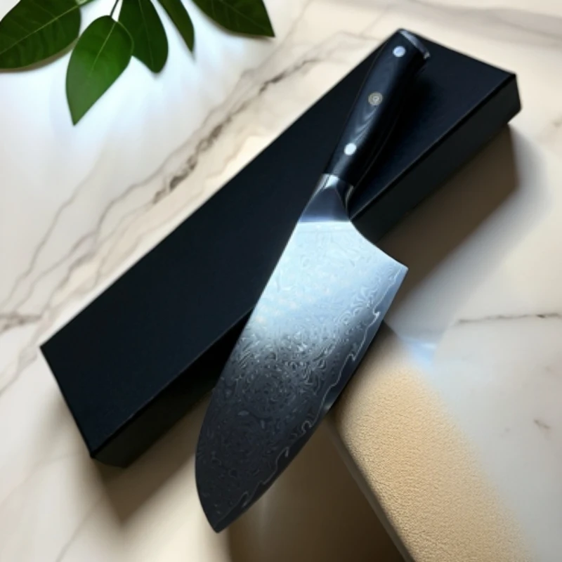 大马士革玫瑰纹小切刀大马士革钢切片刀切片厨师刀具正品家用菜刀