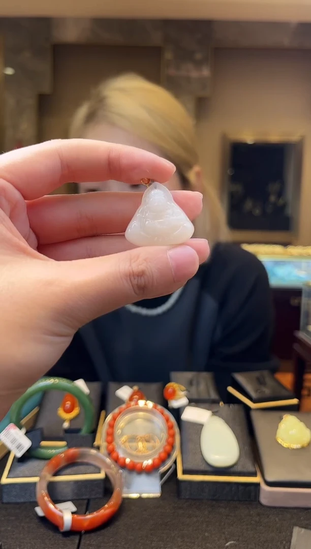 【闪购商品】和田玉颈饰18K金镶嵌SH0260 多样性发其一