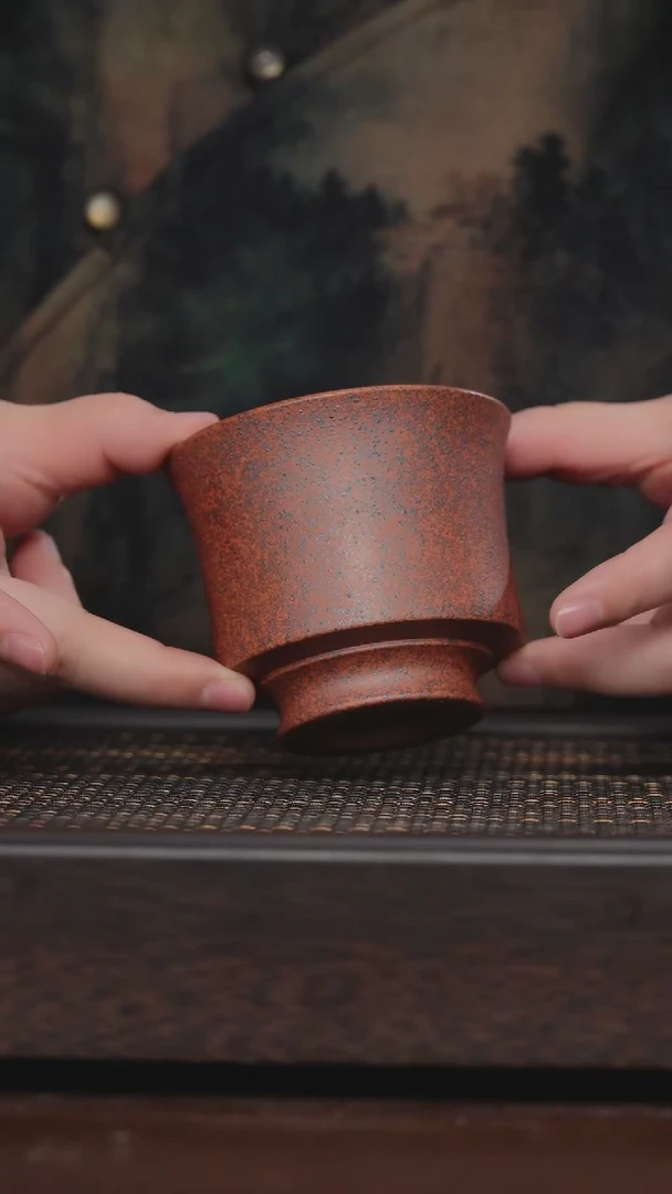 【闪购商品】紫砂茶杯非遗茶器-柴烧马蹄杯