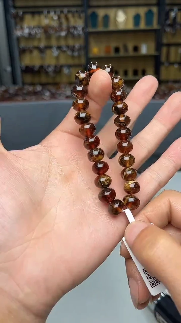 裸石琥珀未镶嵌抚顺琥珀10+花蜡手串多样性发其一