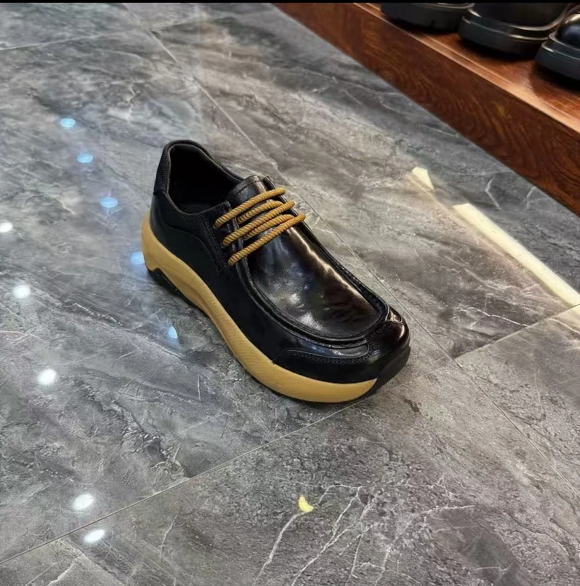 新款高品质全皮面休闲百搭男鞋