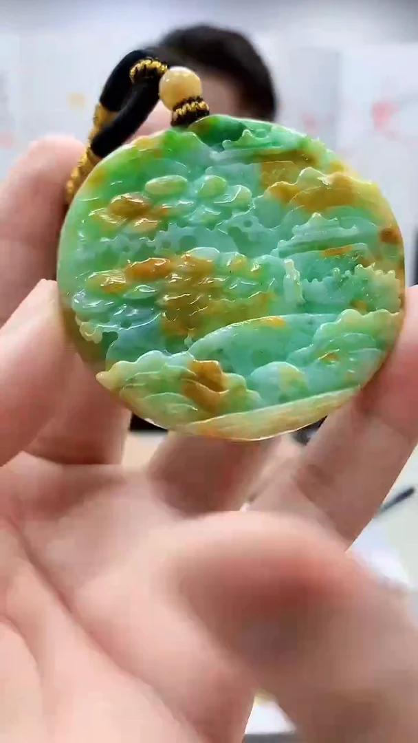 未镶嵌定制翡翠5060bb-毛货挂件11