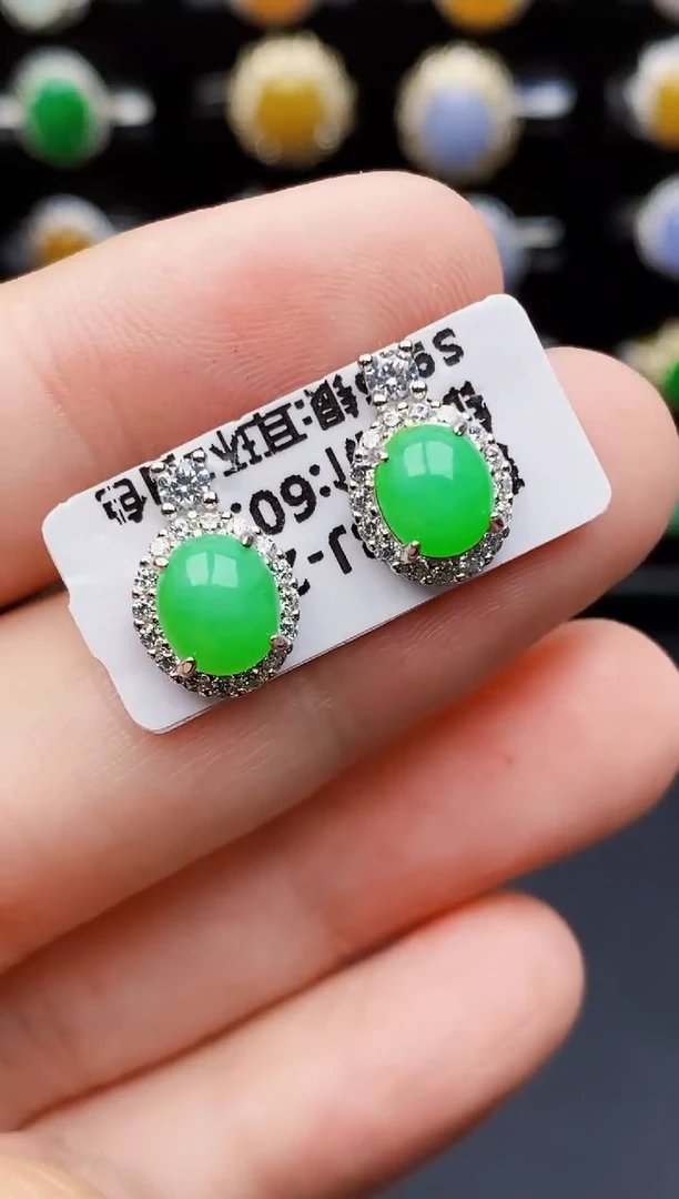 银S925镶嵌戒指翡翠4031