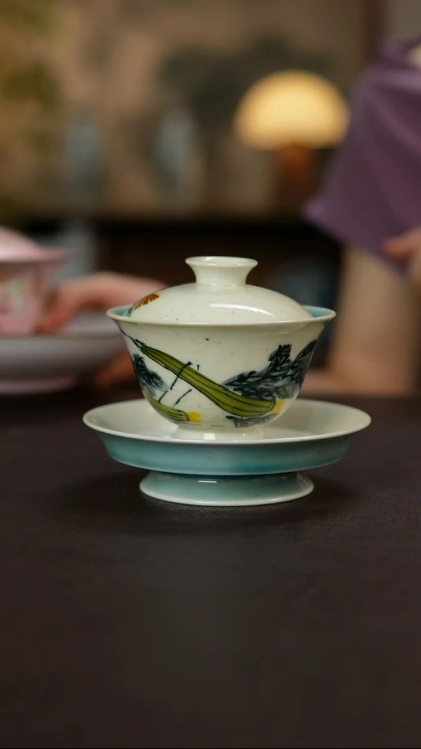 景德镇陶瓷杯碗柴烧多人
