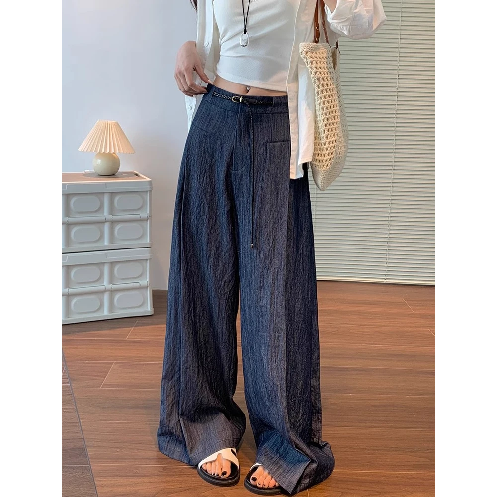 阔腿裤女装2026新款春季高腰宽松老钱风休闲西装长裤百搭阔腿裤子