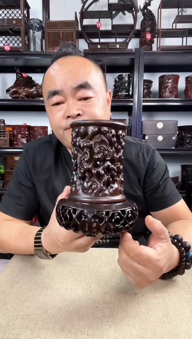 木新款4+新款笔筒老李红木工艺品