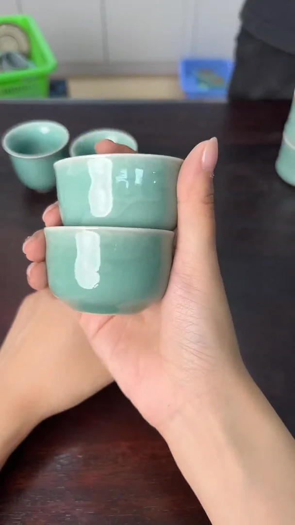 龙泉云间青瓷小米茶器