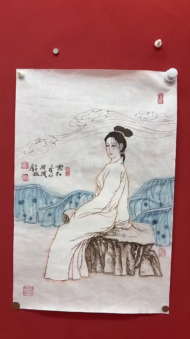 国画手绘原稿-张思俭-仕女-2.7平尺