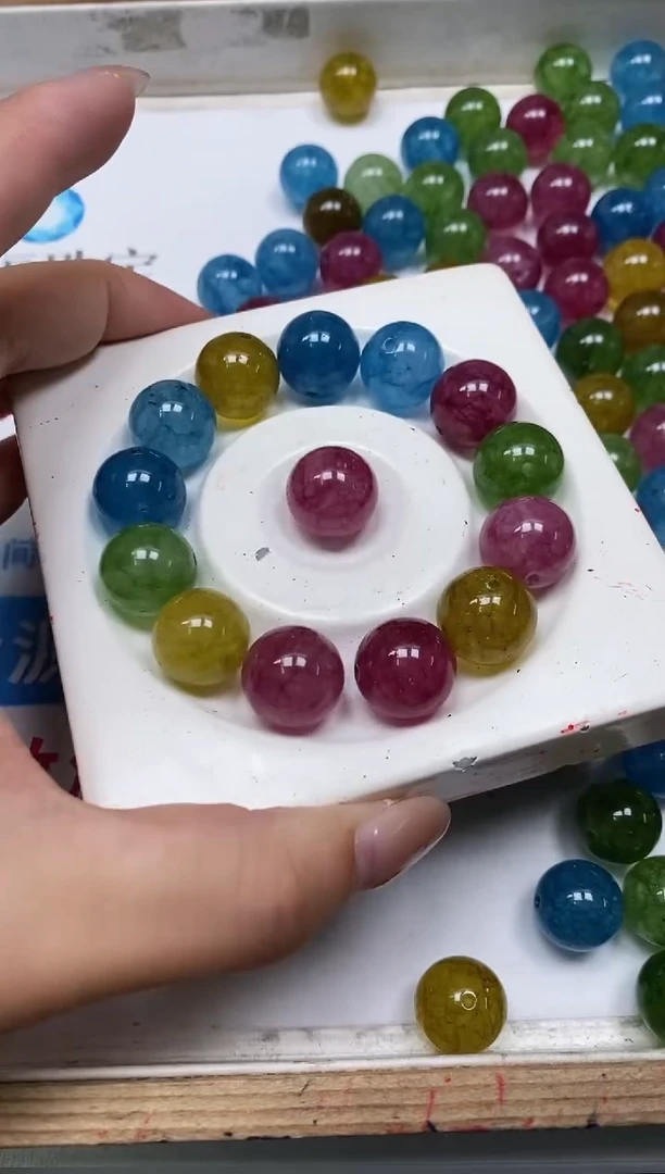 散珠未镶嵌碧玺M571 彩虹碧玺14mm3个9.9元