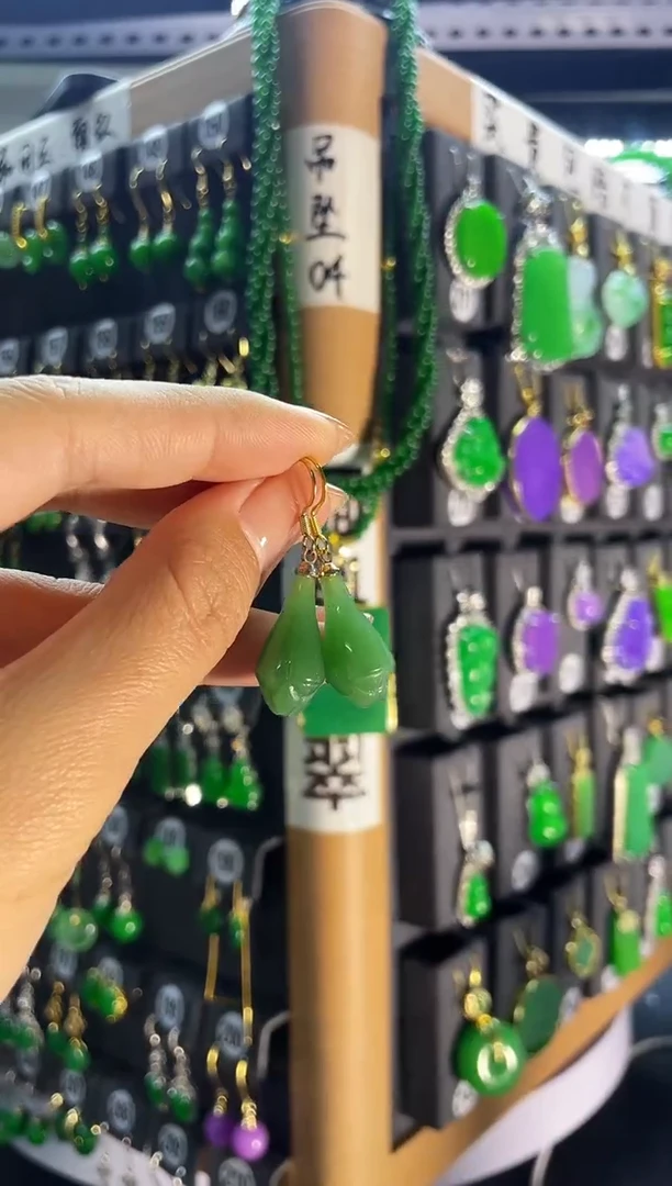 【闪购商品】和田玉耳饰银S925镶嵌036