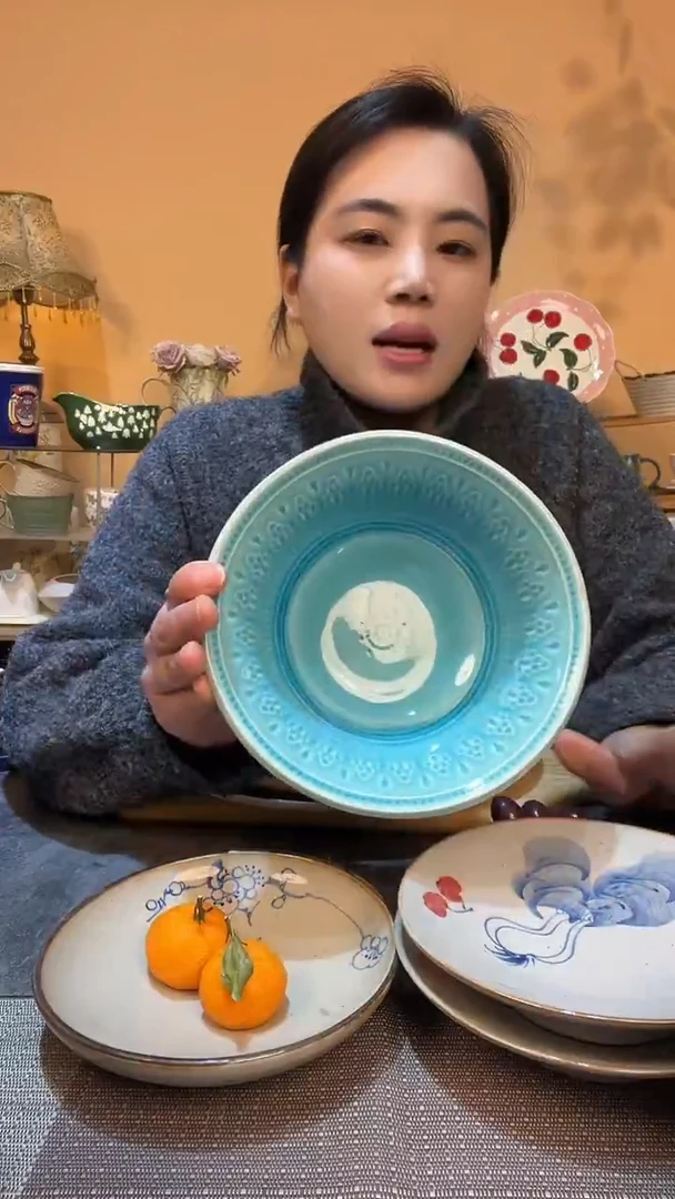 瓷片6.5英寸碗  微瑕介意勿拍