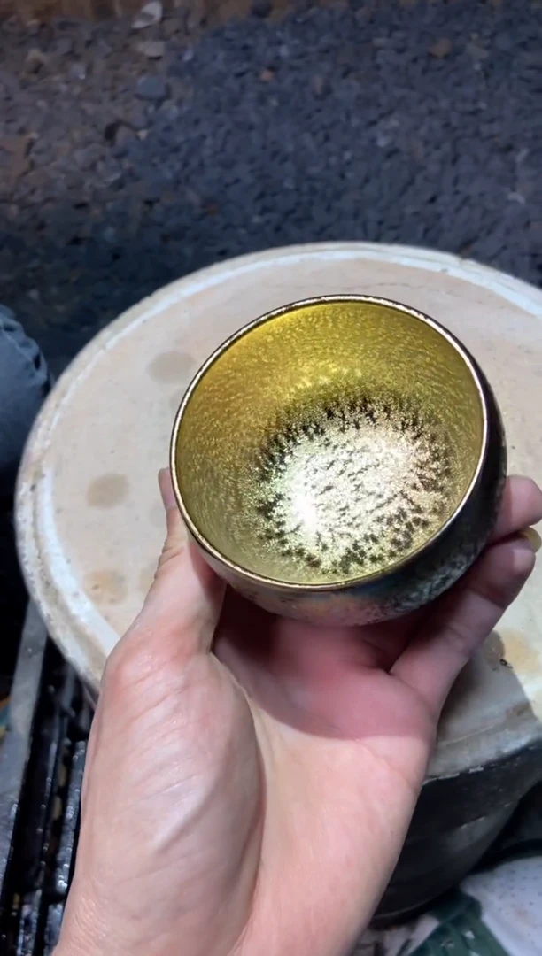 杯建盏彩钻双面