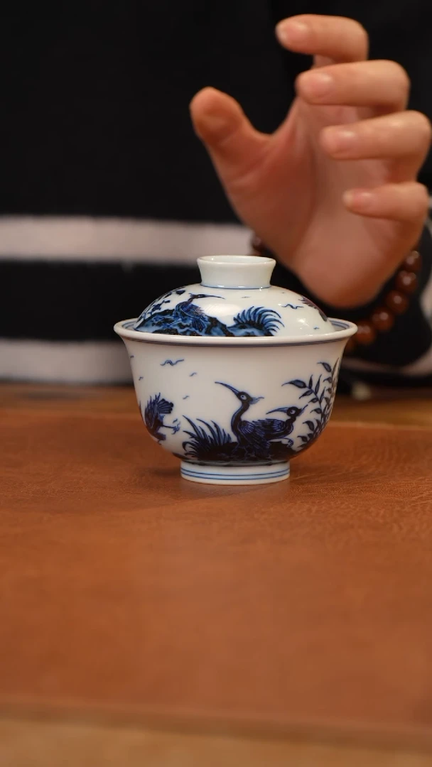 【闪购商品】杯和然窑珍味白鹭岩茶盖碗订金