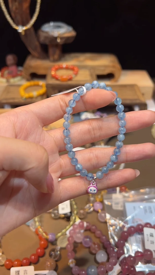海蓝宝石手链未镶嵌手饰@@B1241