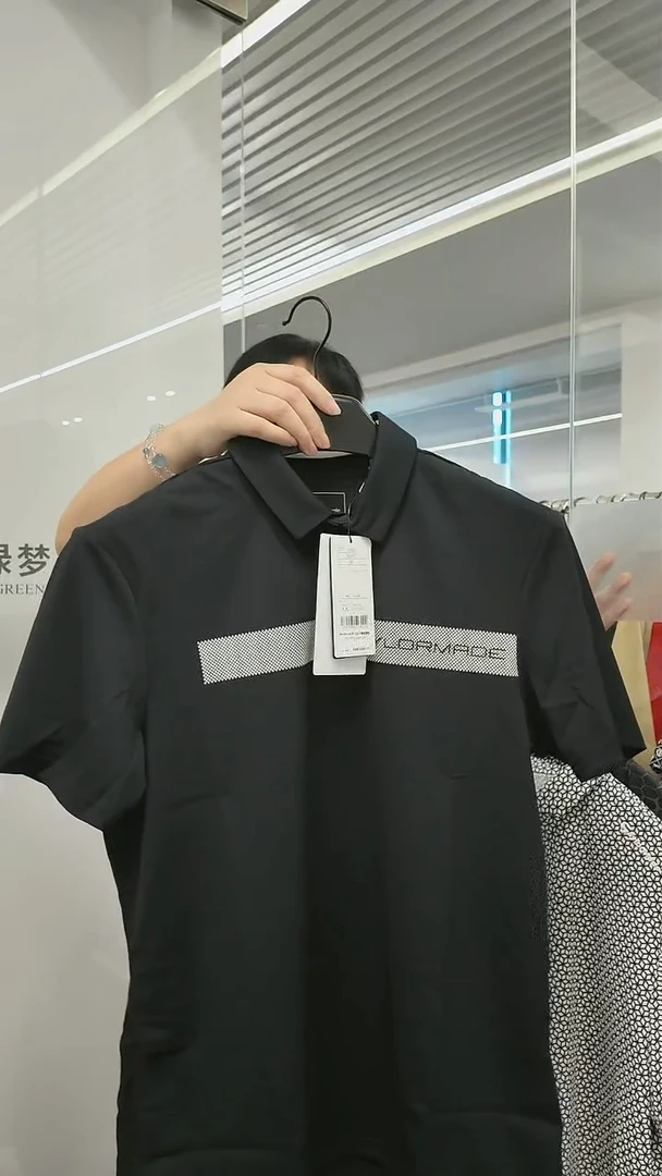 TM-短袖POLO衫-男士-U2142274-黑色-2XL