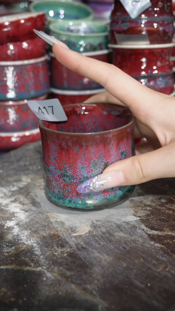摆件陶精品窑变钧瓷茶器