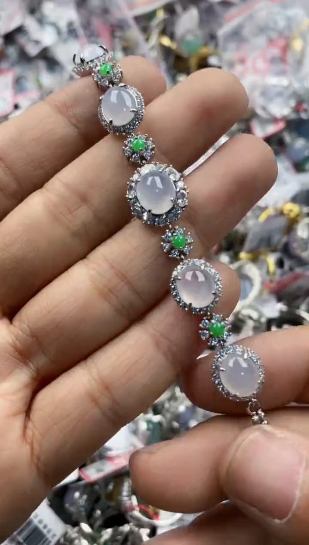 银S925镶嵌戒指翡翠666                   8