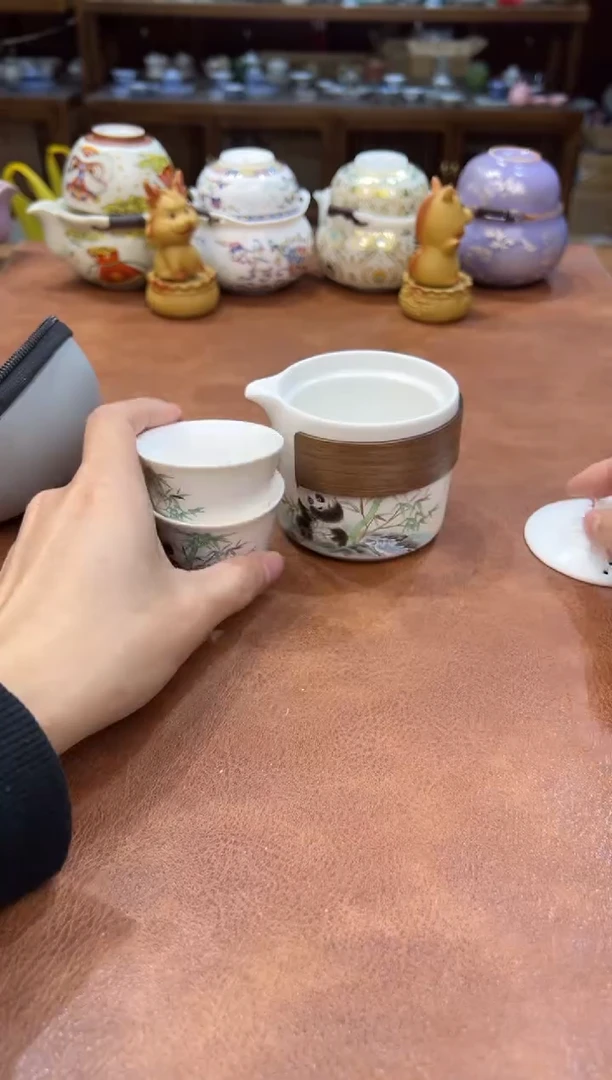 真的很便宜会开片的旅行茶具