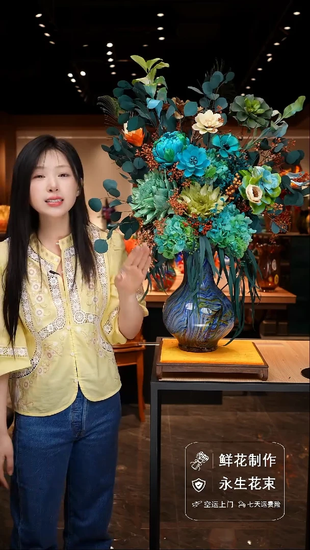 瓶手工花器花束空运包邮送货上门-以图片为准