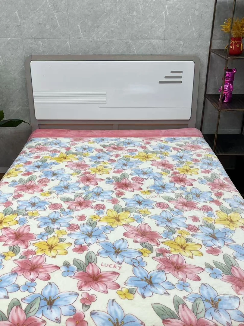 羽蓝家纺推荐2.0*2.3【桃花被子】双面加绒加厚可机洗被子