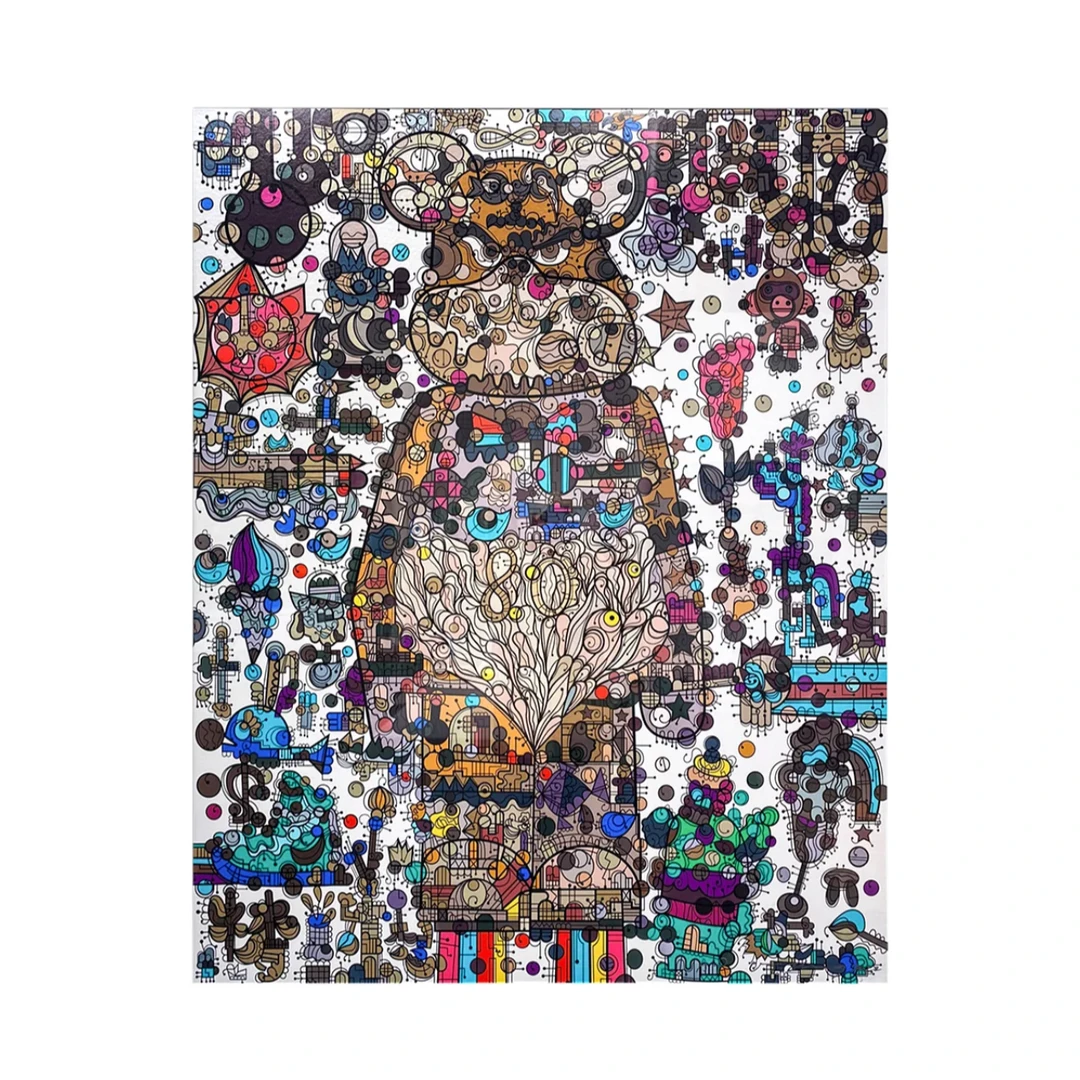 尚多米画廊-艺术家张长江-CJzhang时尚芭莎联名版画《银熊》