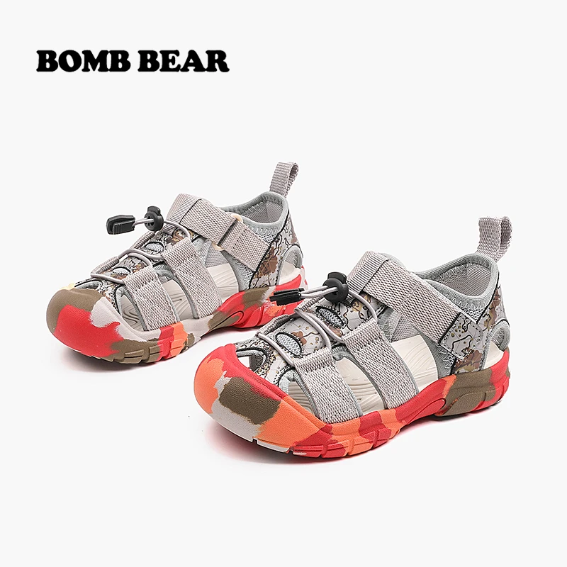 2025夏季新款儿童潮流包头运动鞋溯溪鞋软底时尚休闲凉鞋 K6812