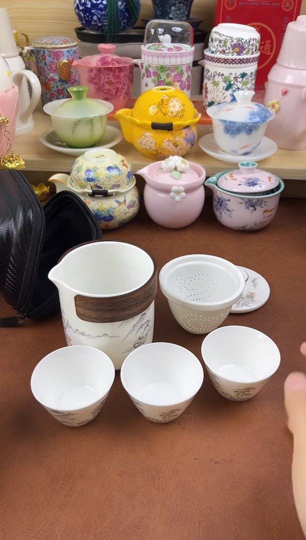 陶陶瓷茶具摆件旅行套组