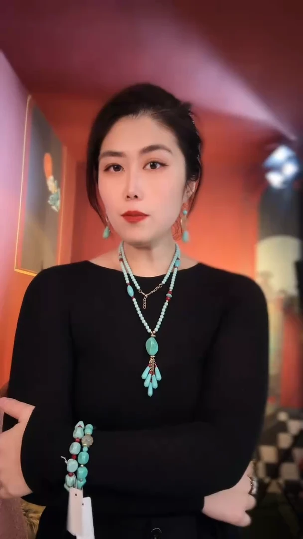 合金无合金无孤品不折腾系列蓝色项链耳针手链四件套