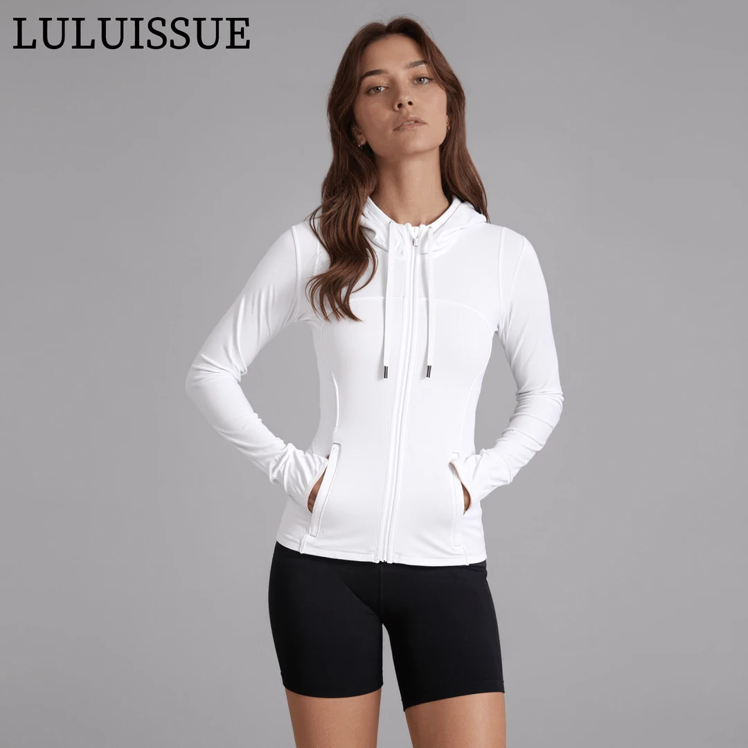 LULUISSUE运动外套女秋冬瑜伽服连帽拉链裸感跑步健身训练长袖