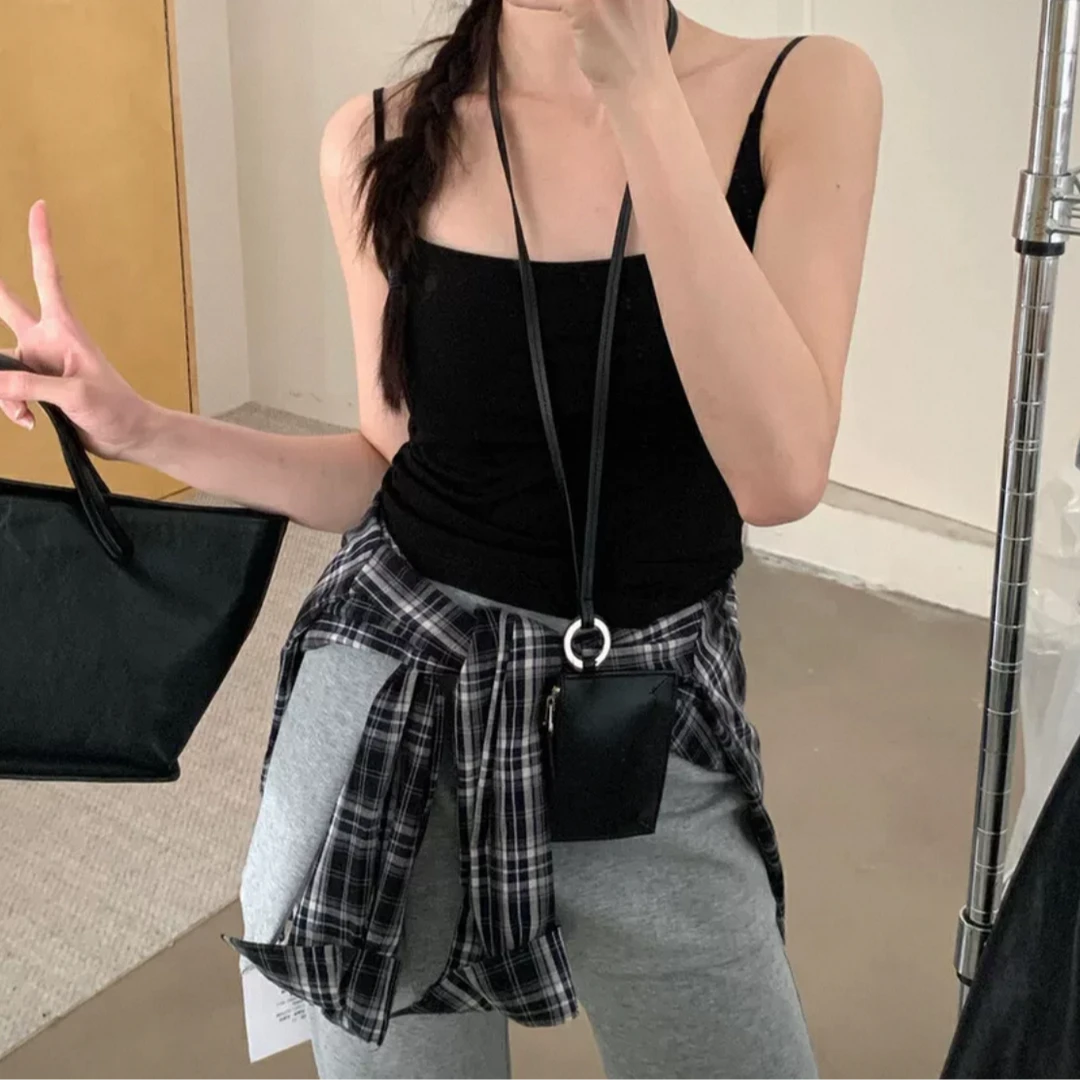 【温翘studio】夏季新款气质内搭打底一体杯带胸垫吊带甜心背心内搭