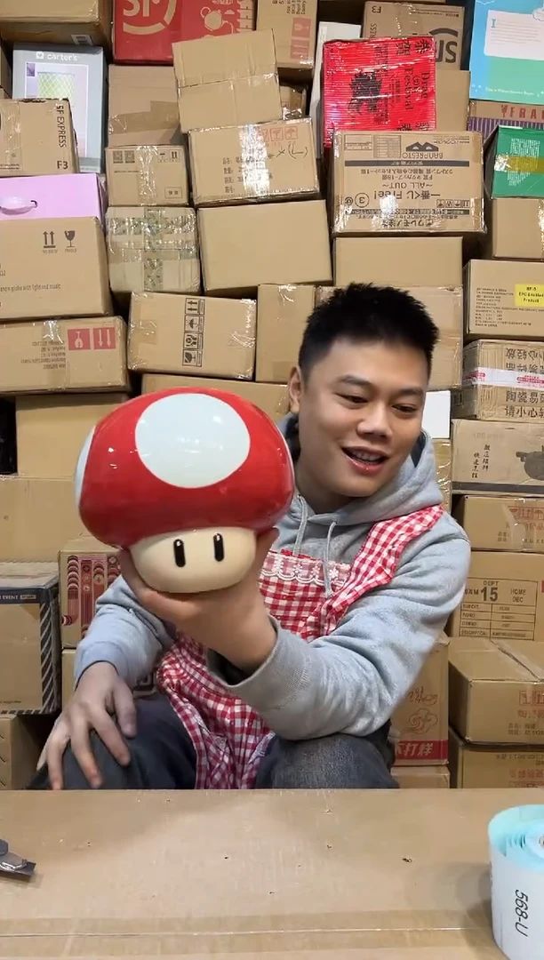 【闪购商品】杯陶瓷收纳蘑菇罐