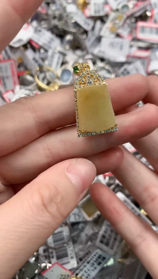 银S925镶嵌戒指翡翠888     7