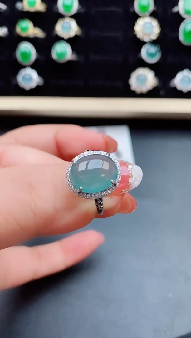 【闪购商品】翡翠戒指银S925镶嵌11111