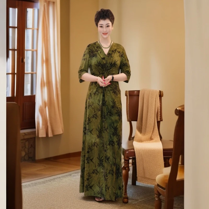 星云里微胖服饰｜绿野仙踪｜微胖轻奢扭结扎染显瘦时尚气质连衣裙