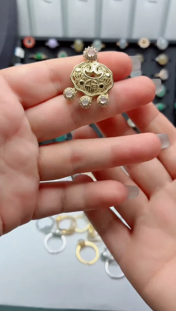 银S925镶嵌戒指翡翠.