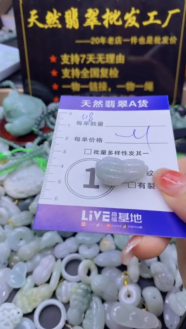 颈饰未镶嵌翡翠天然翡翠A货批量多样性发一件