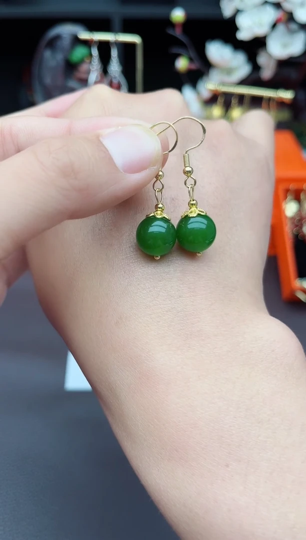 玛瑙/玉髓耳饰银S925镶嵌438000