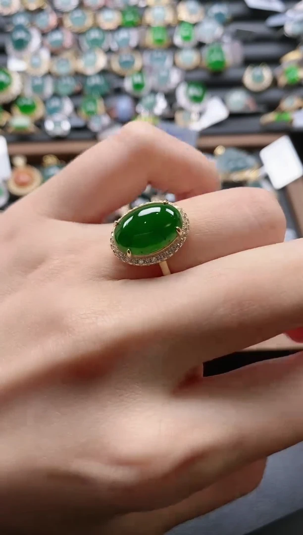 【闪购商品】翡翠戒指银S925镶嵌51511