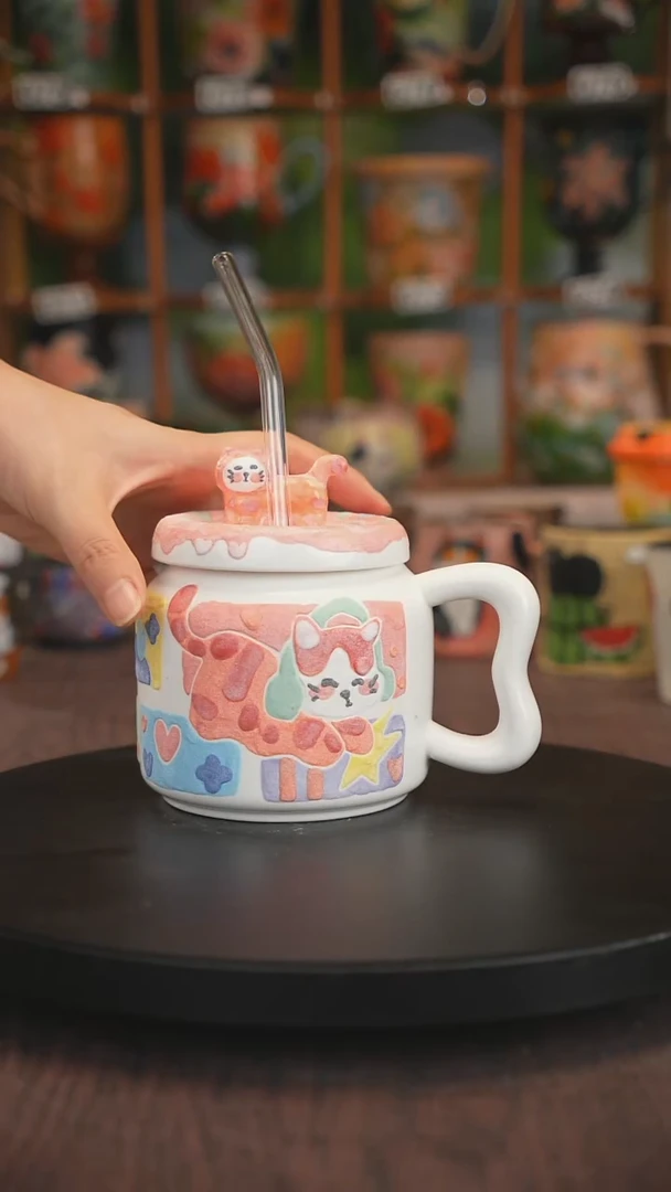 杯子手绘釉下彩