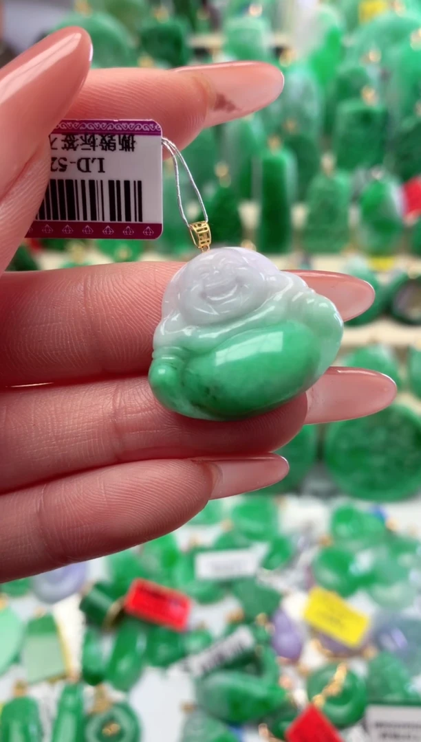 【闪购商品】翡翠颈饰18K金镶嵌挂件