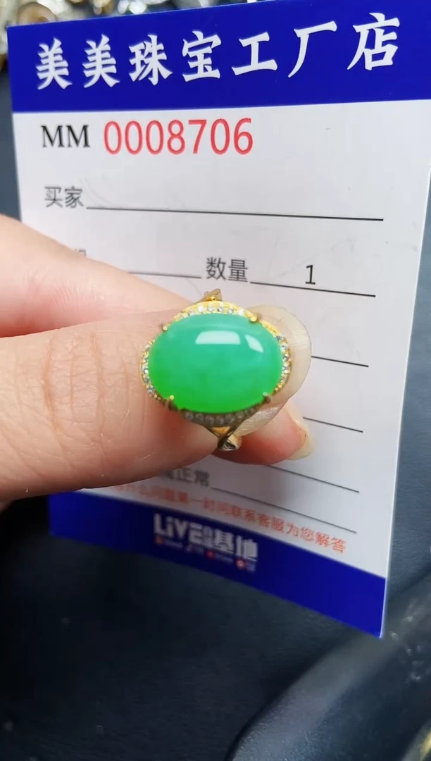 翡翠银S925镶嵌颈饰8706