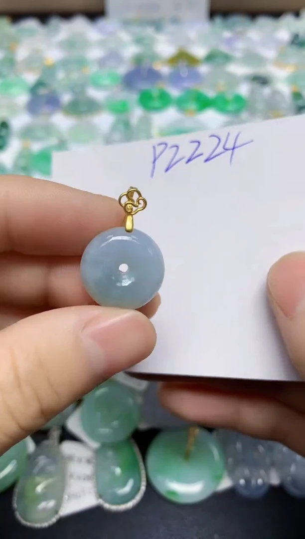 颈饰未镶嵌翡翠天然缅甸翡翠A货翡翠百元以上9元证书费自理
