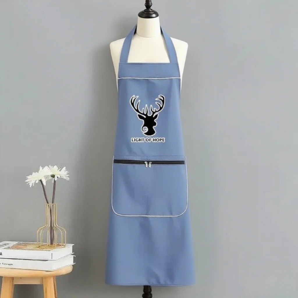 双肩防水围裙家用厨房做饭防污耐磨透气围裙女时尚新款成人工作服