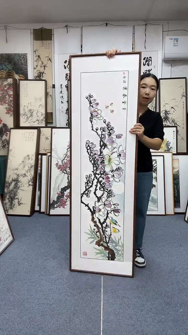 国画50*162实木画框京东包邮手绘