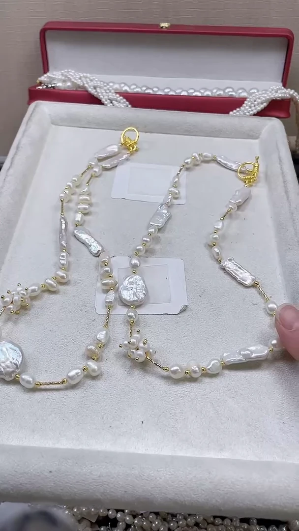 未镶嵌项链淡水珍珠【纯恬饰品】（多样性发货发一）