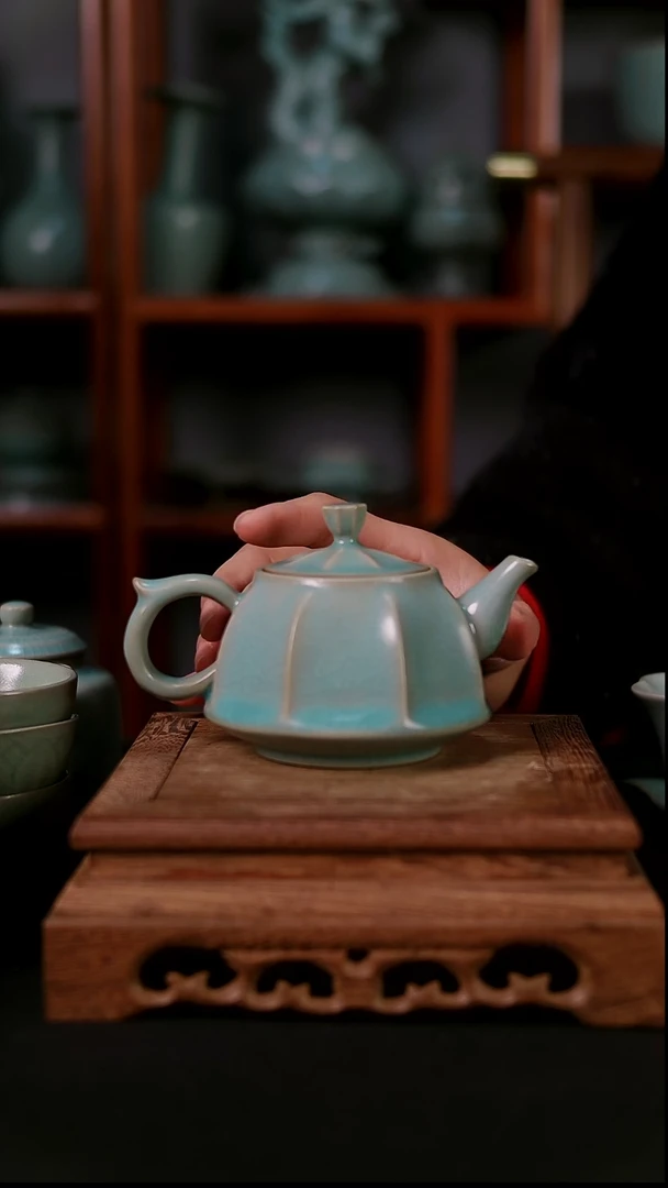 壶陶青霁汝窑仿古釉   微瑕