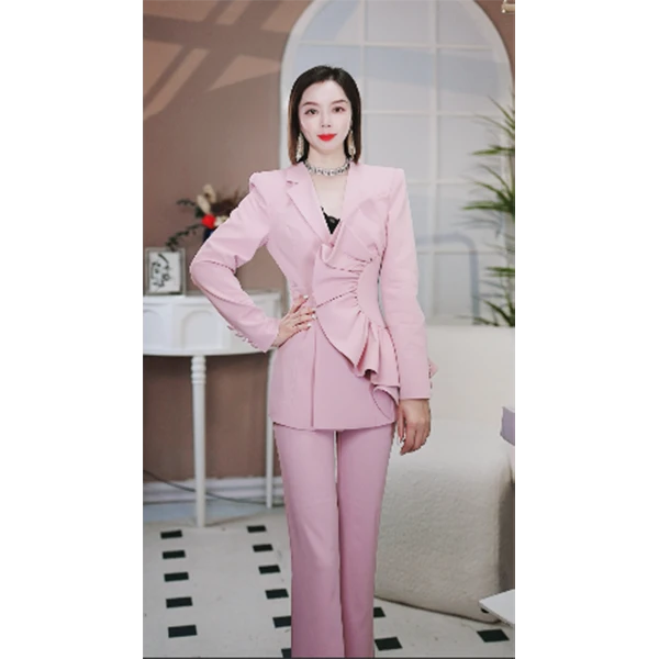 【Z.YE】2025春夏新款复古轻奢时尚西装微喇裤外套套装1107休闲